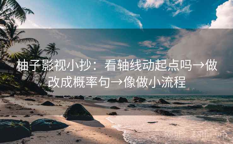 柚子影视小抄：看轴线动起点吗→做改成概率句→像做小流程