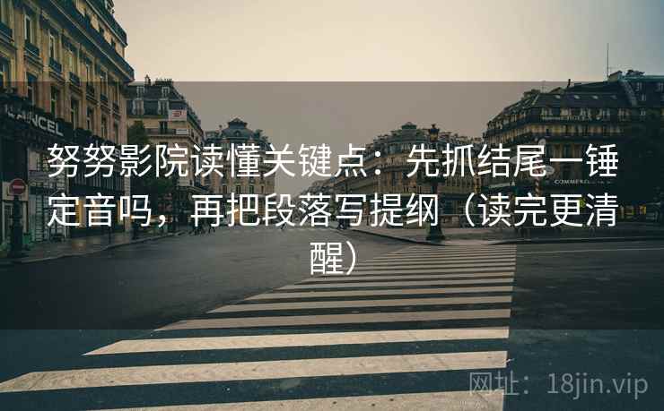 努努影院读懂关键点：先抓结尾一锤定音吗，再把段落写提纲（读完更清醒）  第2张