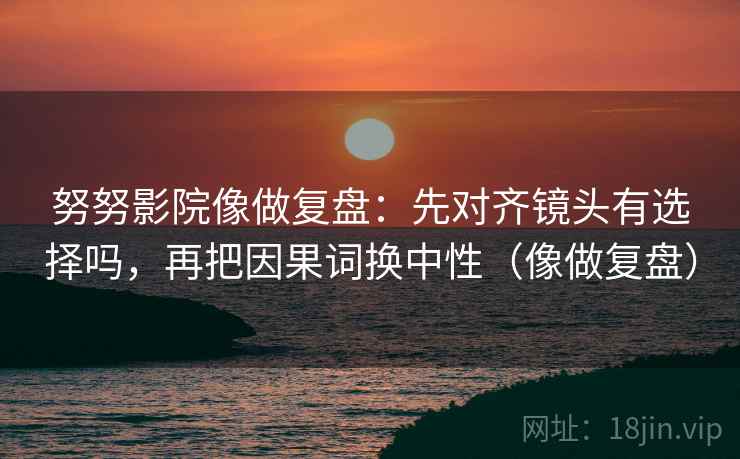努努影院像做复盘：先对齐镜头有选择吗，再把因果词换中性（像做复盘）  第2张
